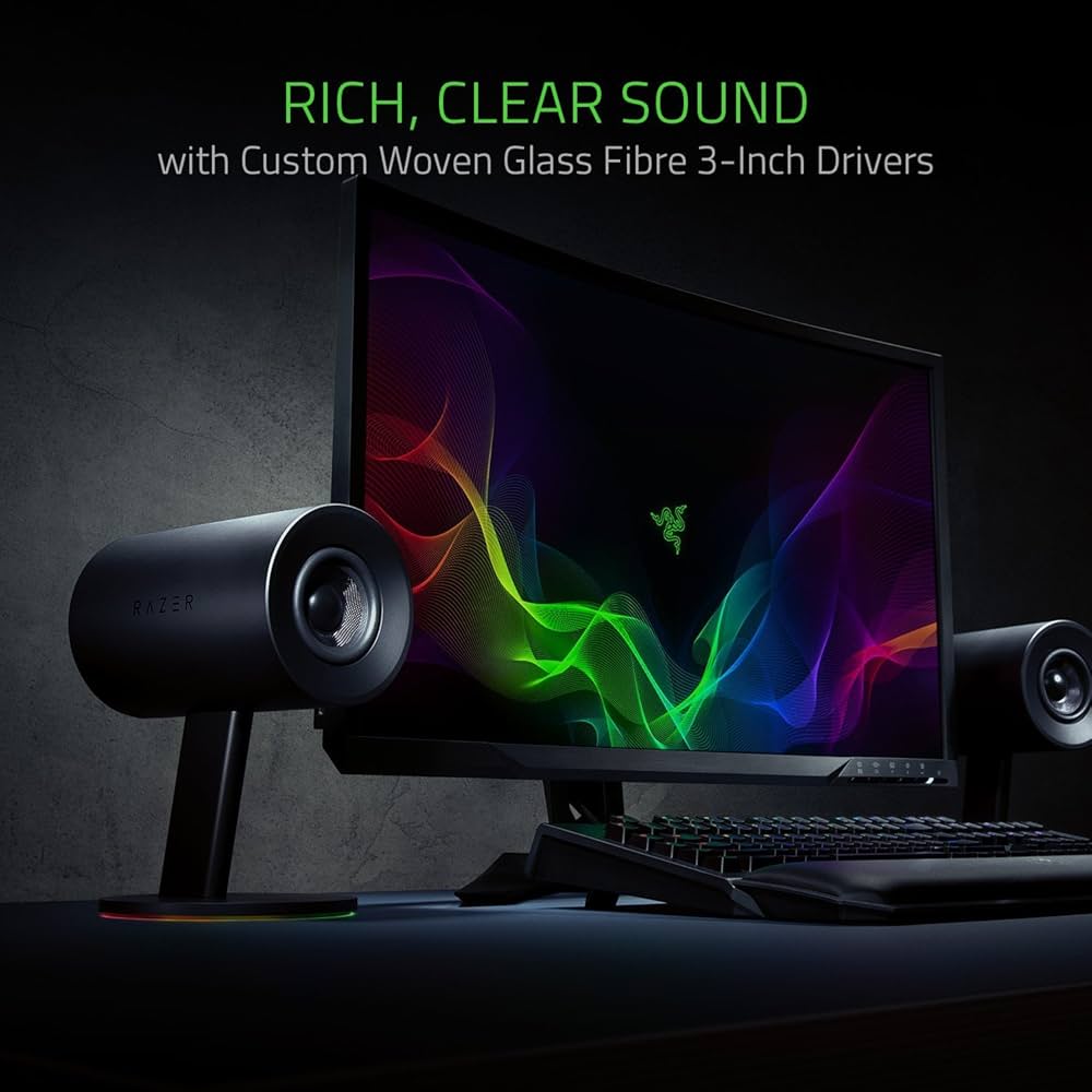 52□RAZER NOMMO CHROMA RI0828-1 Razer Nommo Chroma 2.0 Gaming Spkrs : Amazon.in: Computers